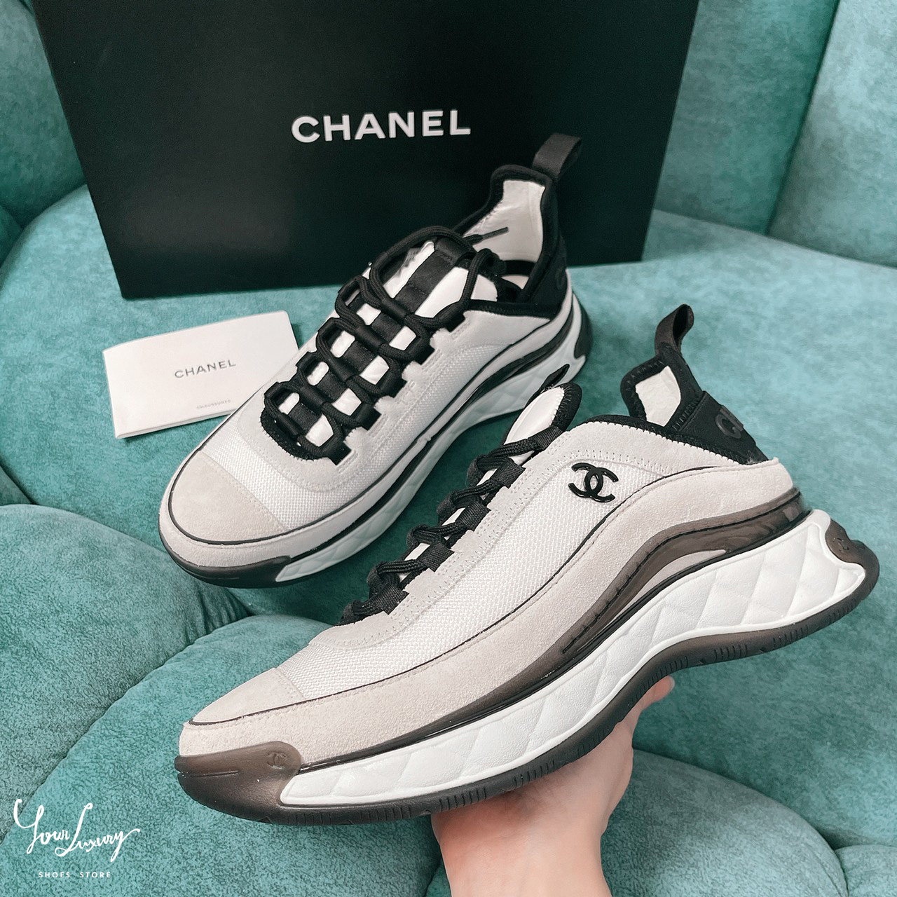 【Luxury】預購 CHANEL 香奈兒 老爹鞋 小白鞋 增高 黑白 經典款 新款2020 精品 厚底 正品代購