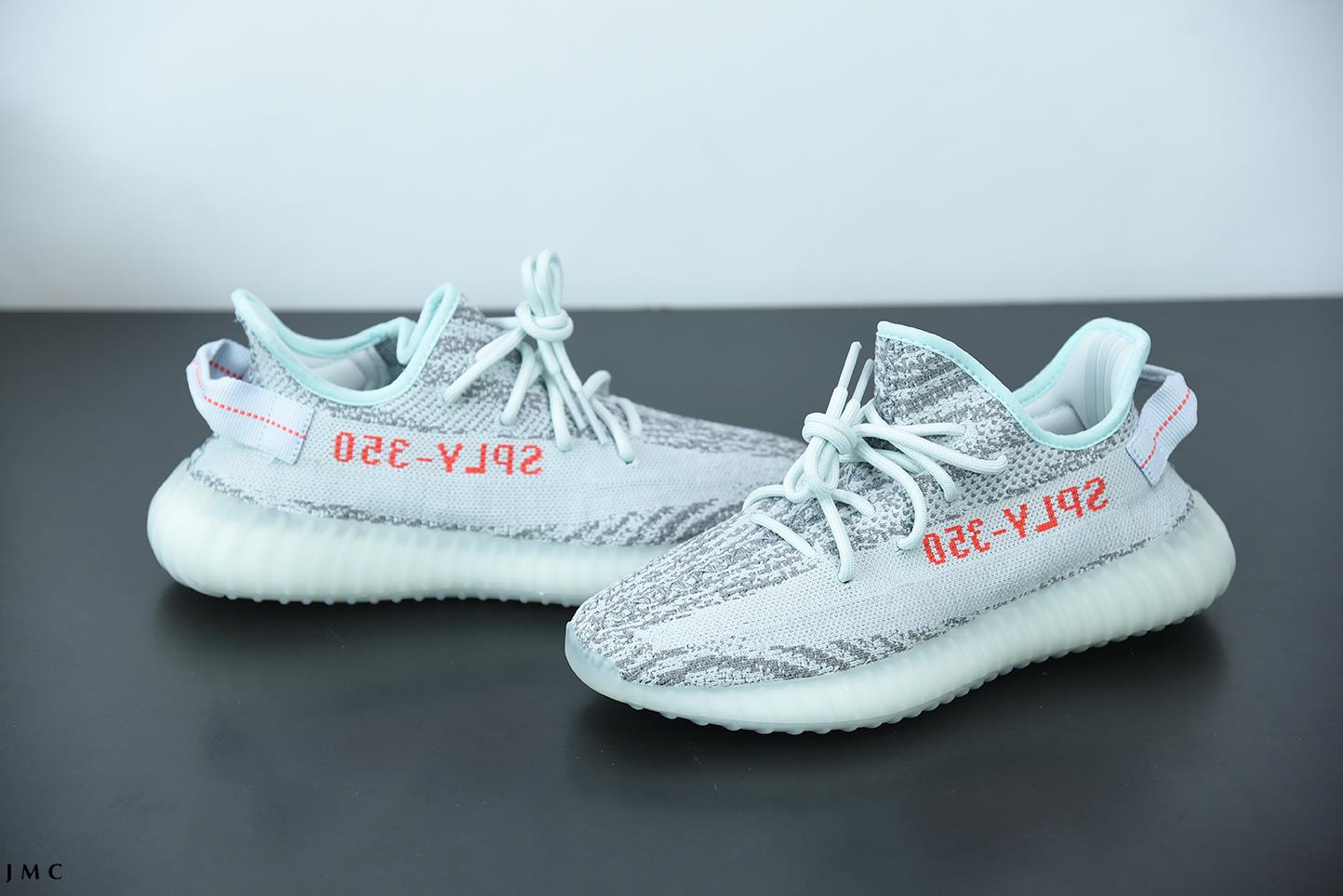 ADIDAS YEEZY BOOST 350 V2 BLUE TINT 冰藍斑馬慢跑鞋男鞋B37571