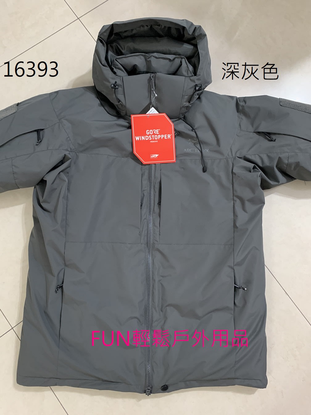 Arcteryx 始祖鳥leaf cold wx hoody LT 軍版防風科技棉外套16393黑.灰兩色S~2XL預購