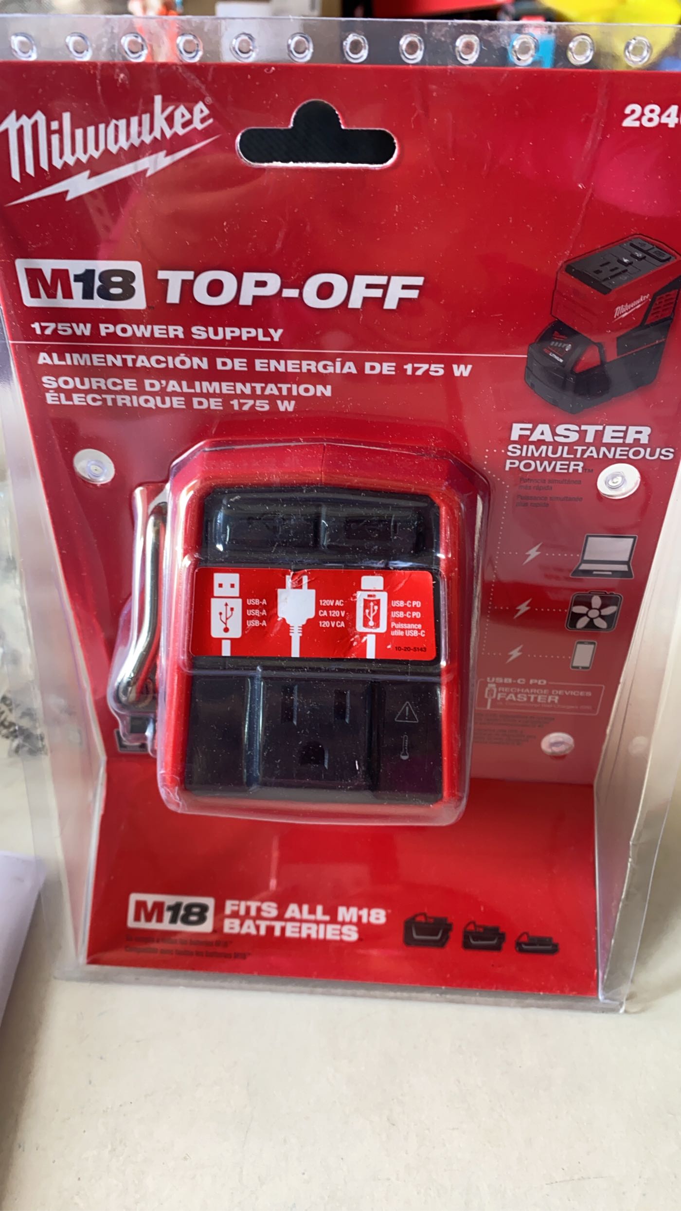 “工具醫院” 公司貨 含稅 milwaukee 米沃奇 M18 2846-20 TOP-OFF 175W 電源供應器AC USB 轉換器 逆變器