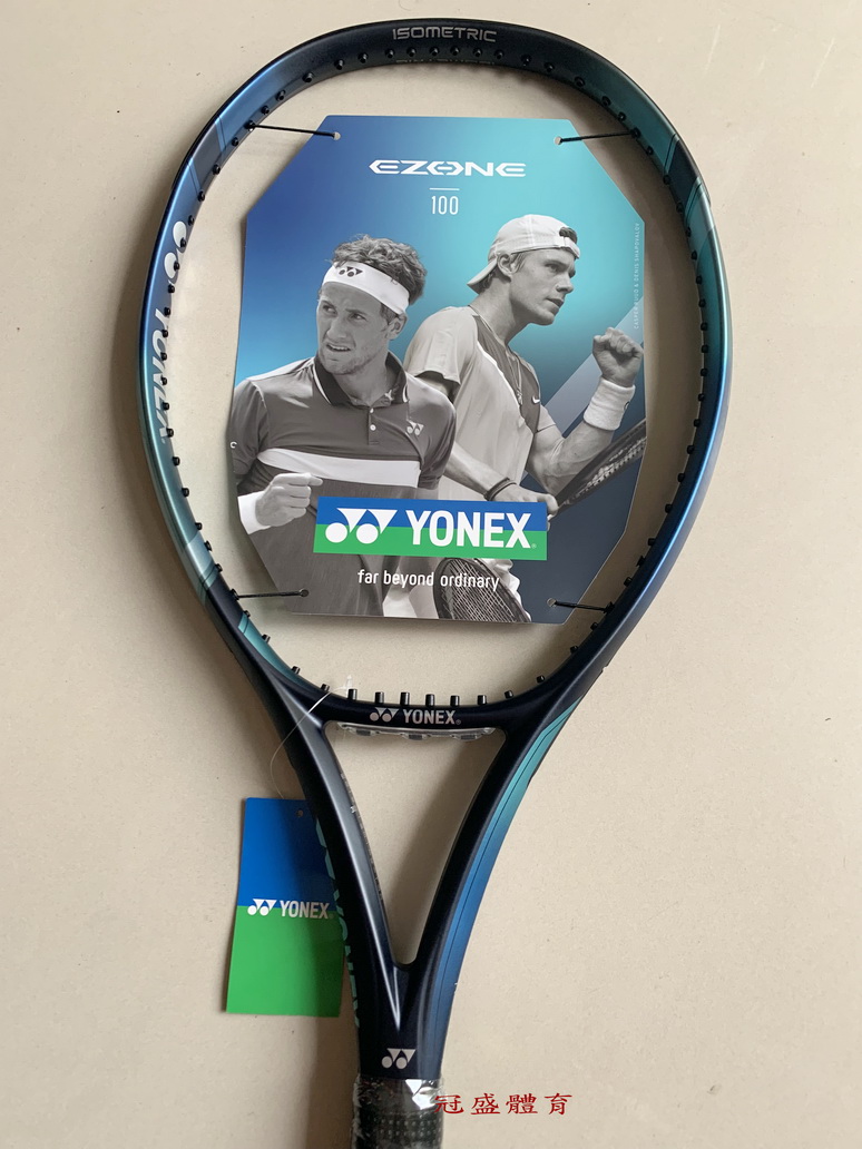 ≡冠盛體育≡YONEX 新EZONE 100 300g藍色網球拍日本製(含搭配線穿好含