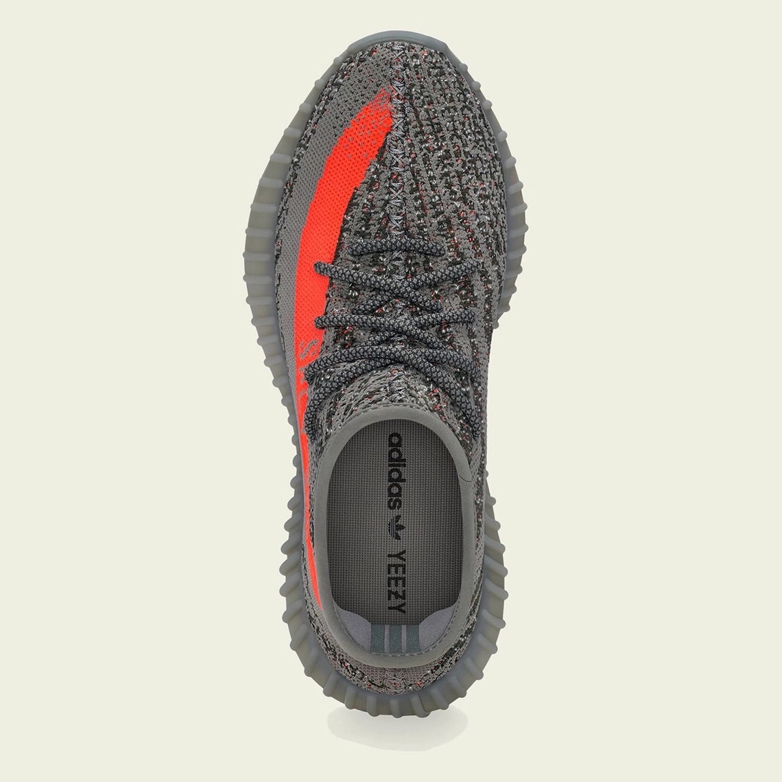 Luxury】愛迪達灰橘Adidas YEEZY Boost 350 V2 Beluga Reflective全