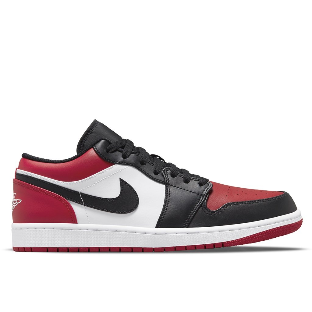 A-KAY0】NIKE AIR JORDAN 1 LOW BRED TOE 白黑紅【553558-612