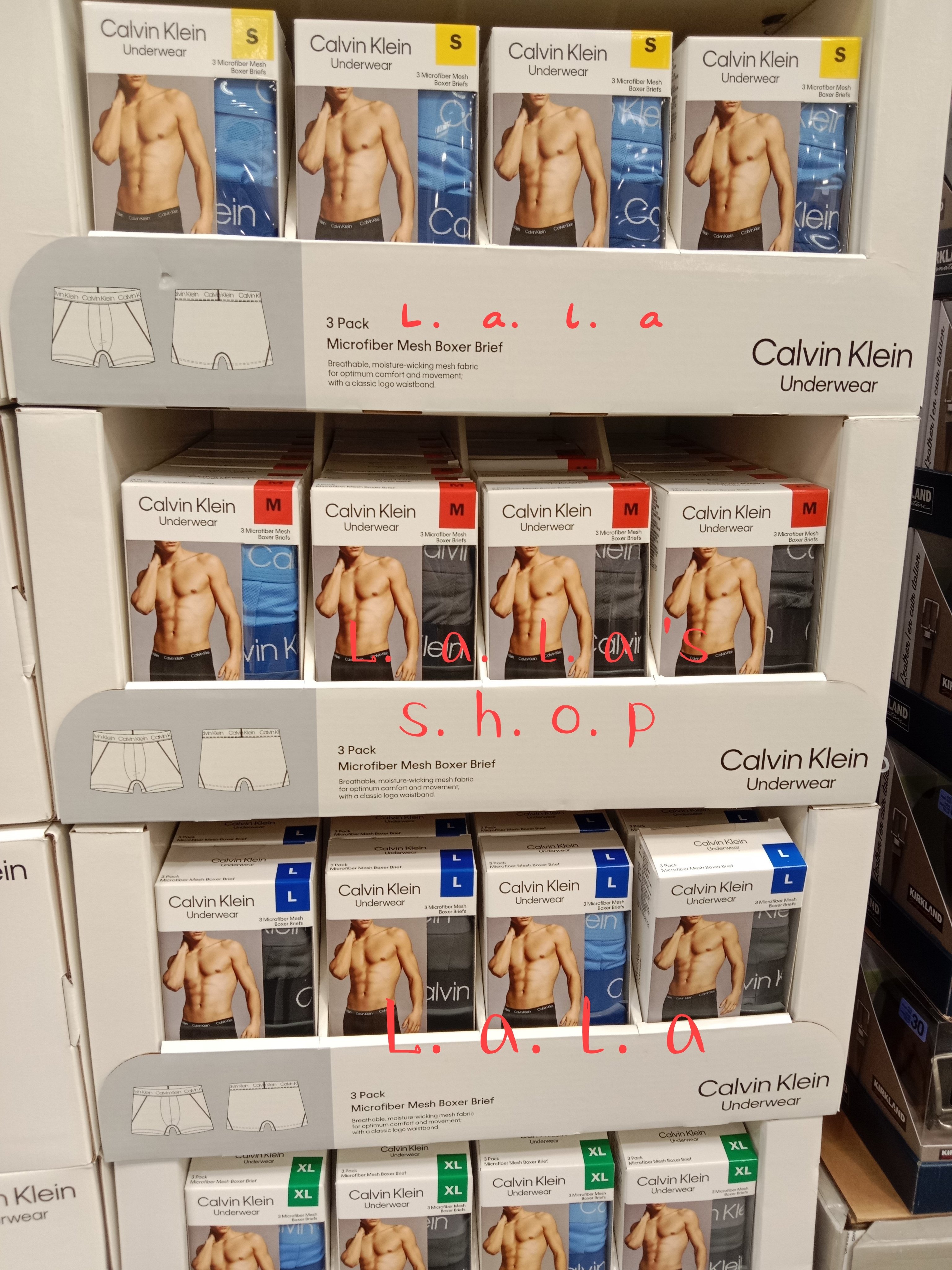 好市多正品  Calvin Klein CK 凱文克萊 男彈性內褲/平口褲/四角褲(3件組)美國尺寸 COSTCO 代購