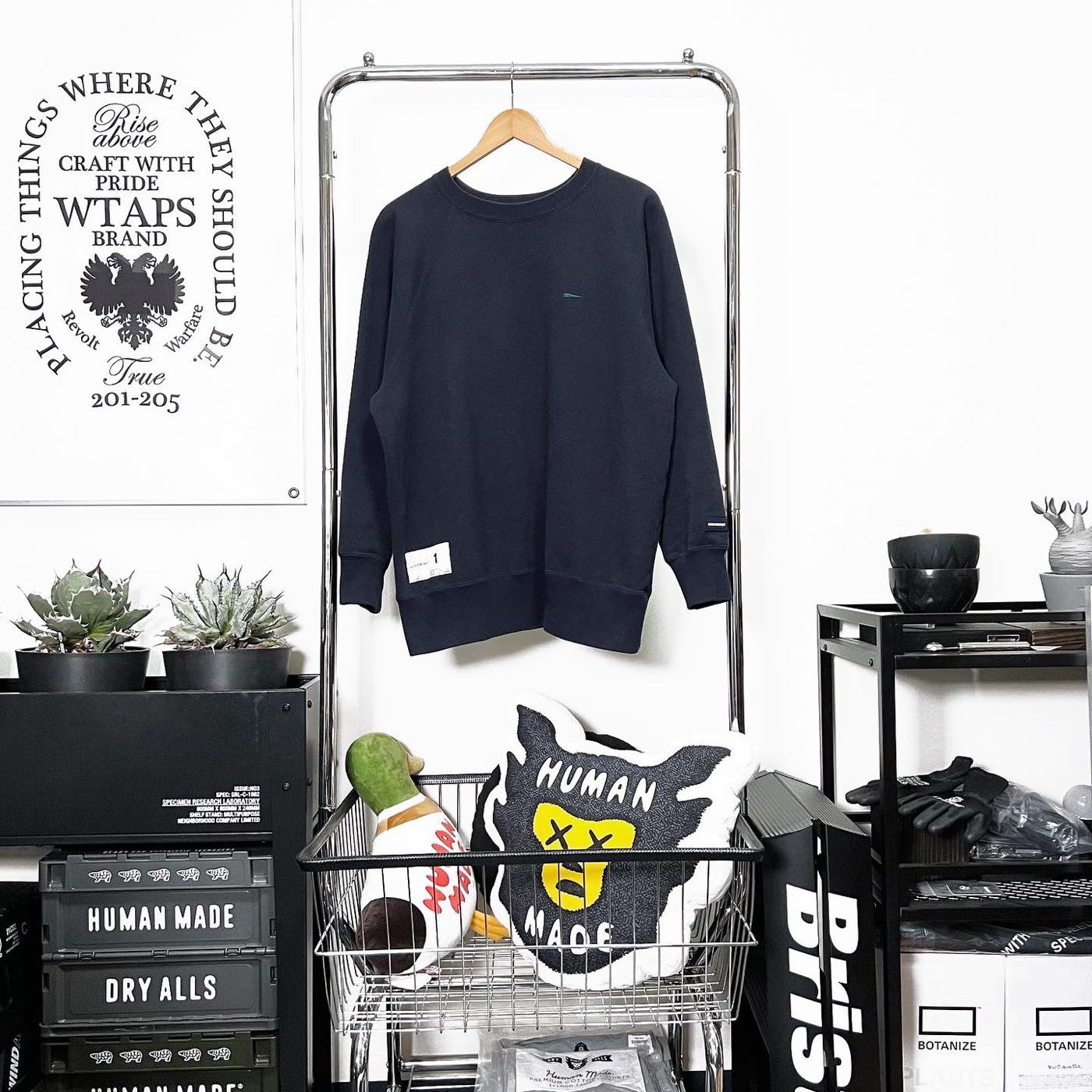 希望商店】DESCENDANT PE CREW NECK SWEATSHIRT 刺繡鯨魚內刷毛衛衣