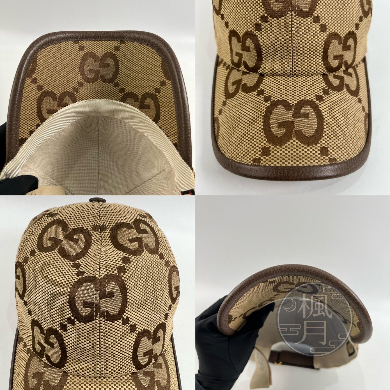 BRAND楓月GUCCI 古馳681264 棕色GG 棒球帽#M 帽子配件精品棒球帽時尚 