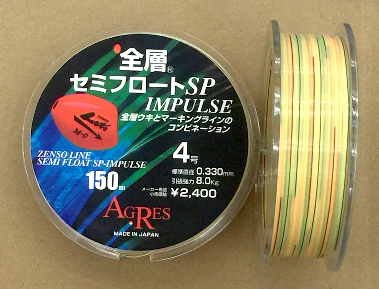 樂釣網路釣具 ｜ Kizakura 磯釣母線 150M 全層沈め SP-インパルス (IMPULSE) 全層SP AGR