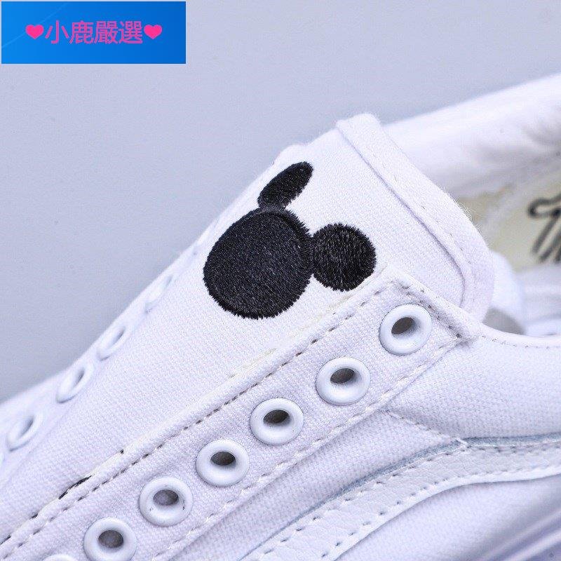 ❤小鹿嚴選❤ VANS萬斯Disney迪士尼米奇聯名手掌白色低幫帆布鞋