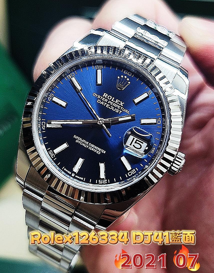 【預定】👑ROLEX Datejust 126334👑超夯時柱藍面💙👑太陽圈閃爍搭配三版帶💯 👑年輕有型有質感✨️全新預定二手代尋