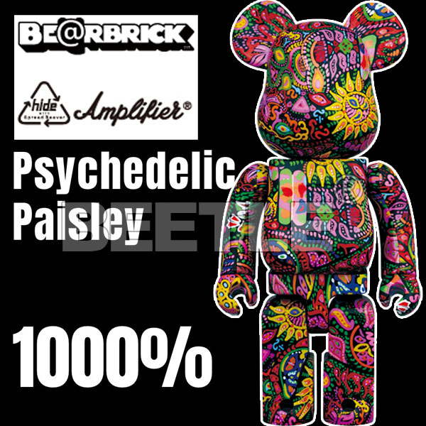 BEETLE BE@RBRICK PSYCHEDELIC PAISLEY 變形蟲X-JAPAN 庫柏力克熊1000