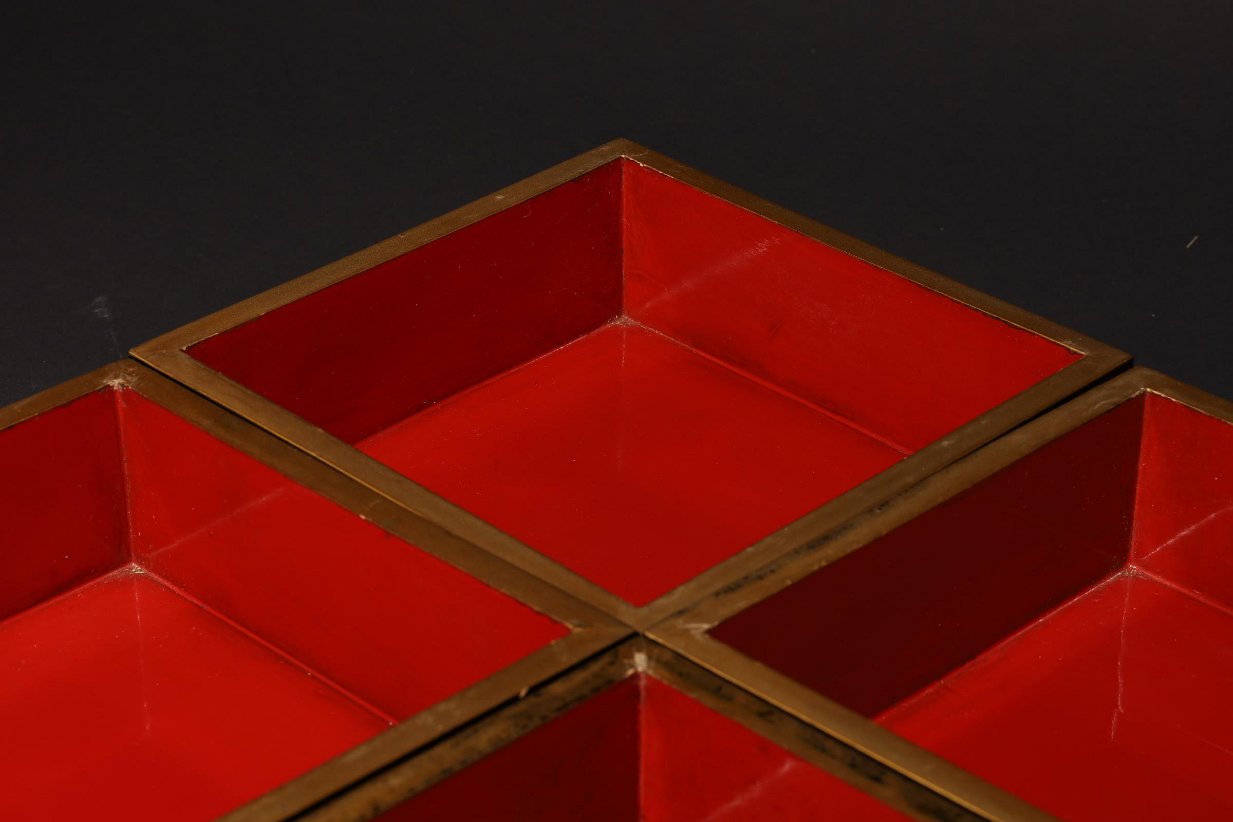 2/29結標木胎漆器蒔繪重箱茶餅盒B020924 –漆碗漆盤漆盒茶箱重箱承盤 