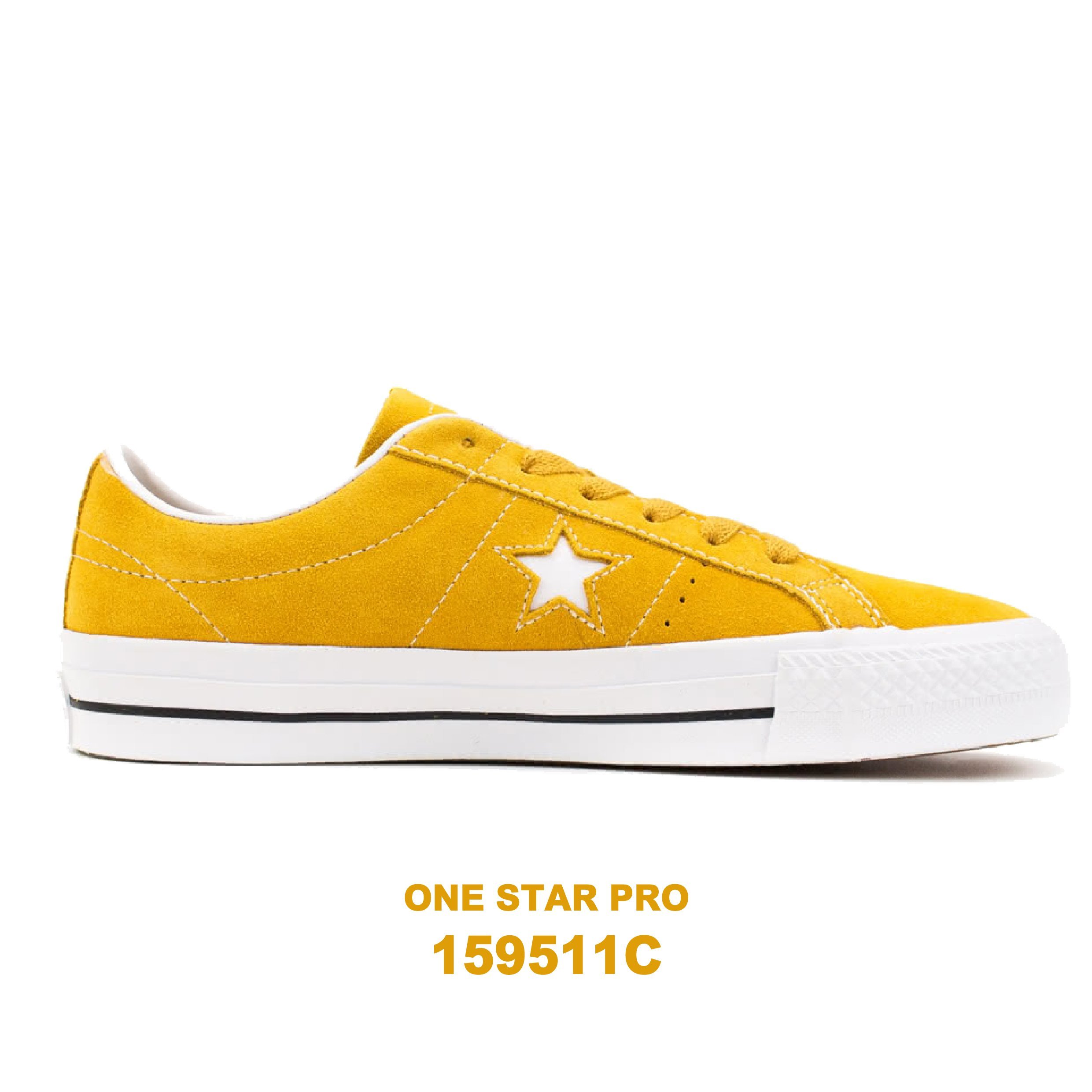 QUEST】CONVERSE ONE STAR PRO 黃色芥末黃ZOOMAIR 麂皮男女鞋159511C