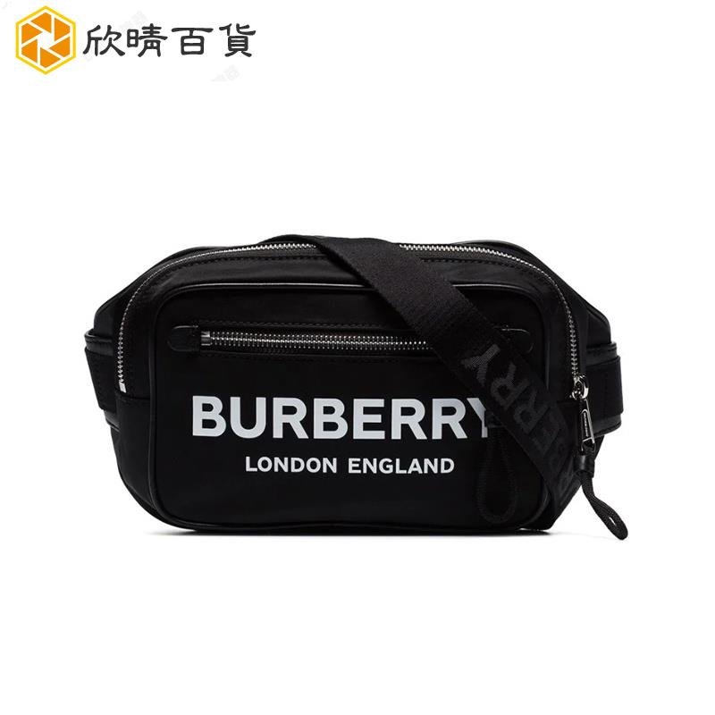 BURBERRY博柏利22SS LOGO印花男斜背包腰包8021089