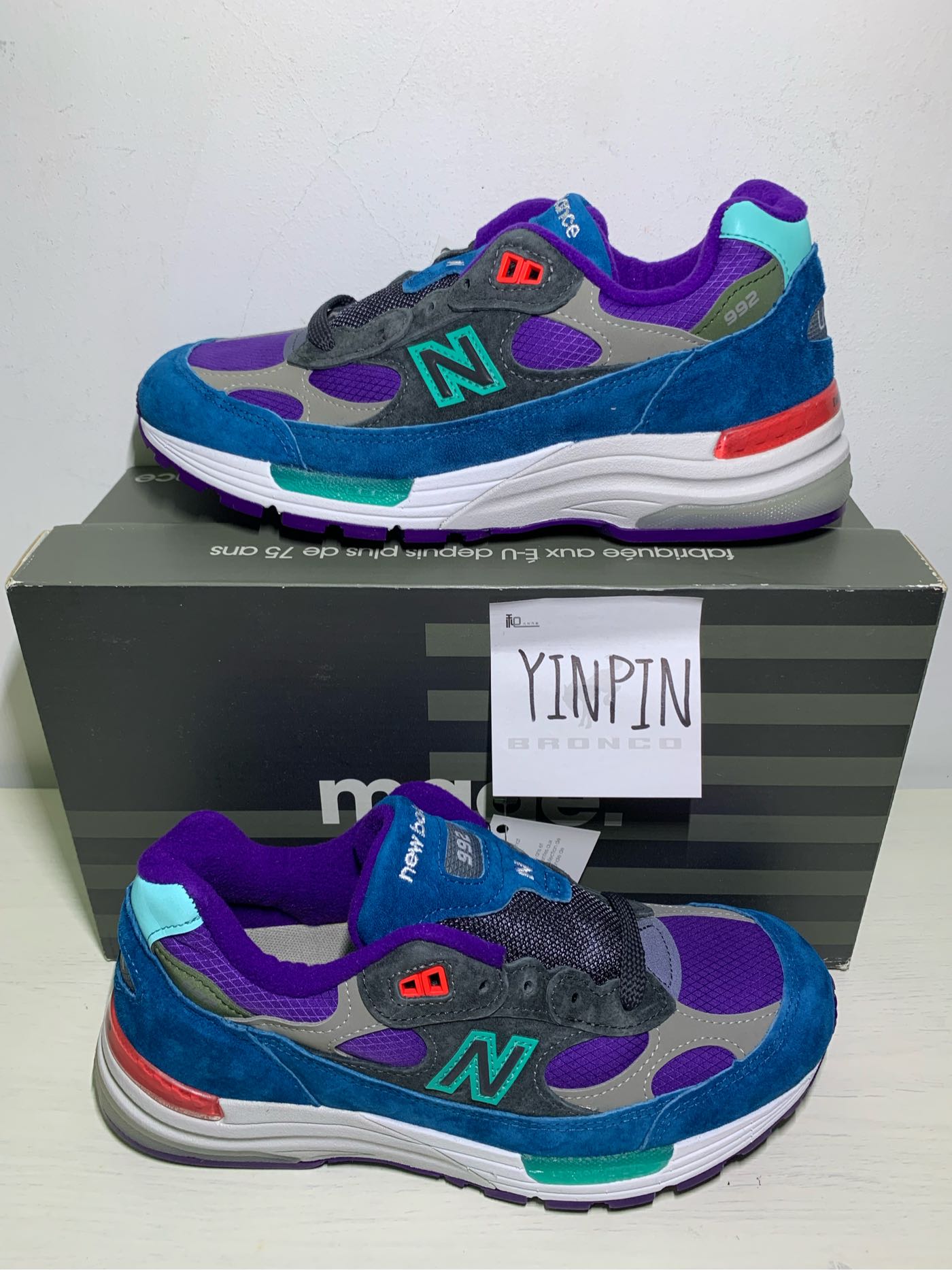 YP New Balance 992 Concepts TC Purple Grey Green元祖灰GG 2002R