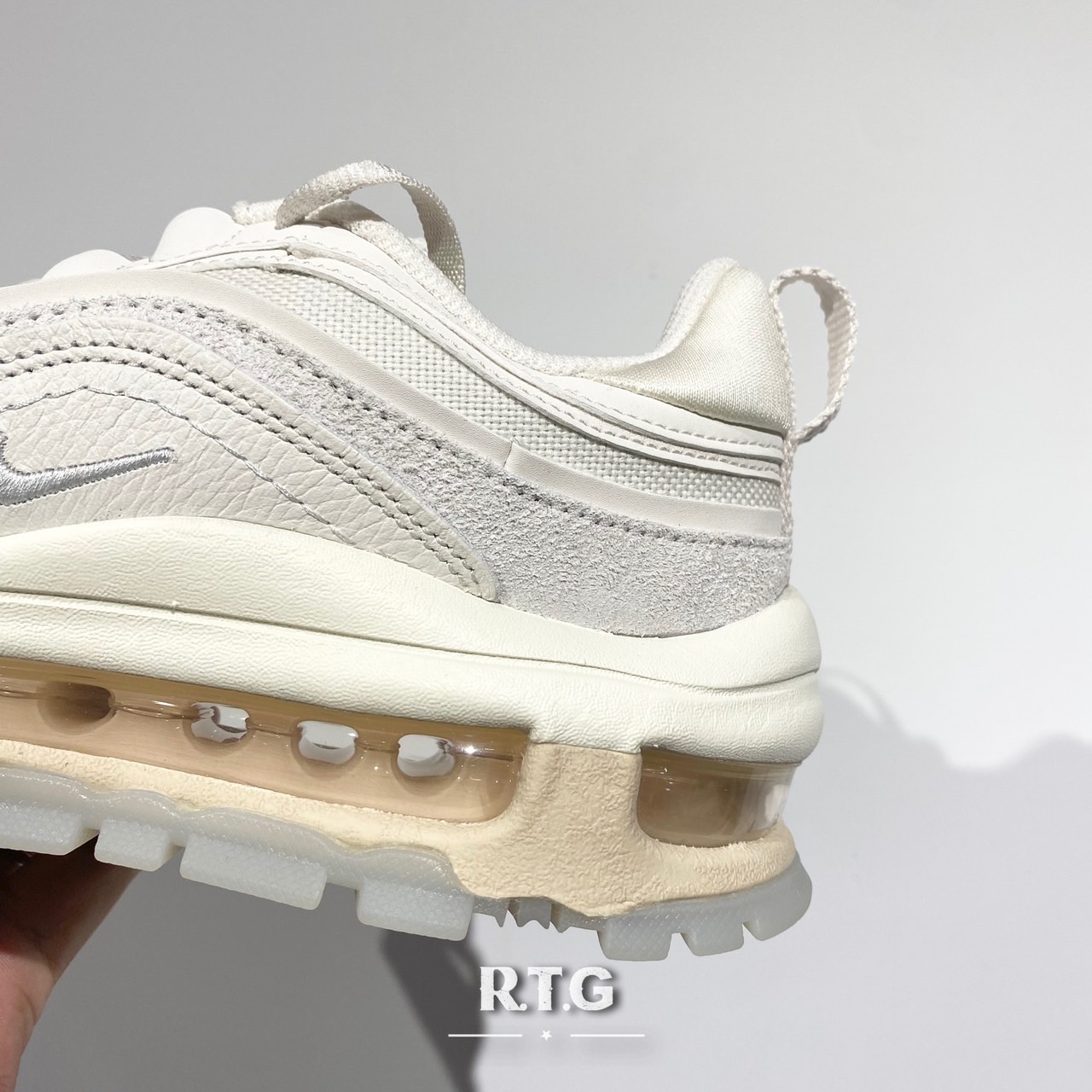 RTG】NIKE W AIR MAX 97 FUTURA 象牙白復古全氣墊子彈拼接女鞋FB4496