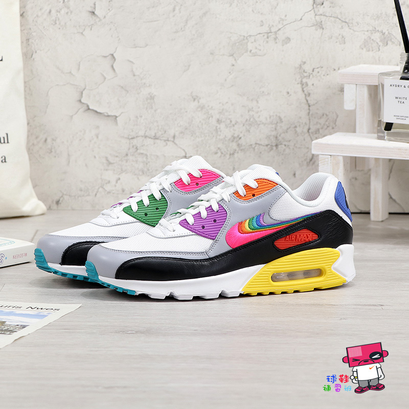 球鞋補習班6折特價NIKE AIR MAX 90 BETRUE RAIBOW 彩虹炫彩男女CJ5482