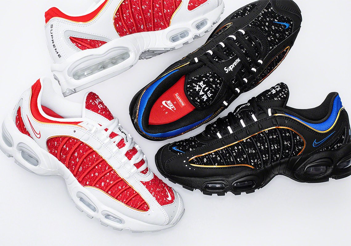 R'代購Supreme Nike air max tailwind 4 IV 白紅黑藍AT3854 100 001