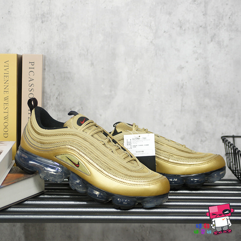 球鞋補習班US10.5 NIKE AIR VAPORMAX 97 GOLD 金色紅勾日本限定AJ7291