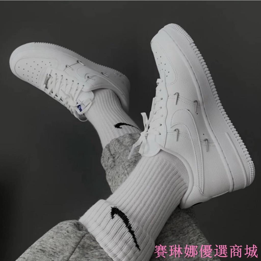 [賽琳娜優選商城}Nike Air Force1 Chrome Luxe 泫雅 銀鉤 CT1990-100