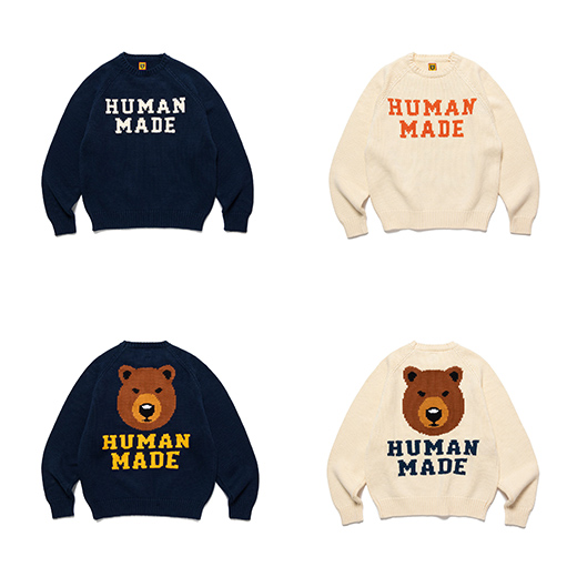 Hills】HUMAN MADE BEAR RAGLAN KNIT SWEATER HM25CS001 熊毛衣針織