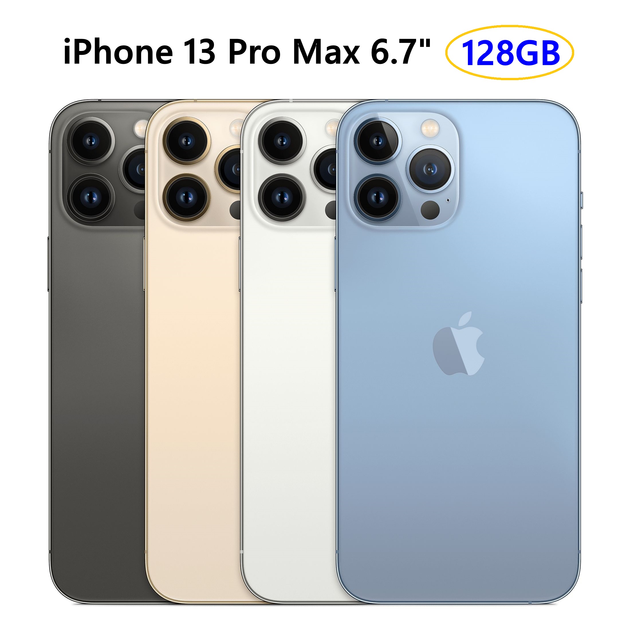 全新 APPLE iPhone 13 Pro Max 128G 6.7吋 石墨黑灰金銀藍 台灣公司貨 保固一年 高雄面交