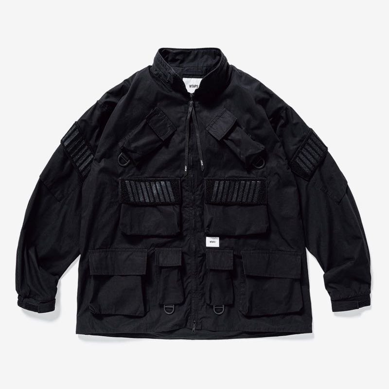 Wtaps design modular jacket cotton weather 黑色口袋外套