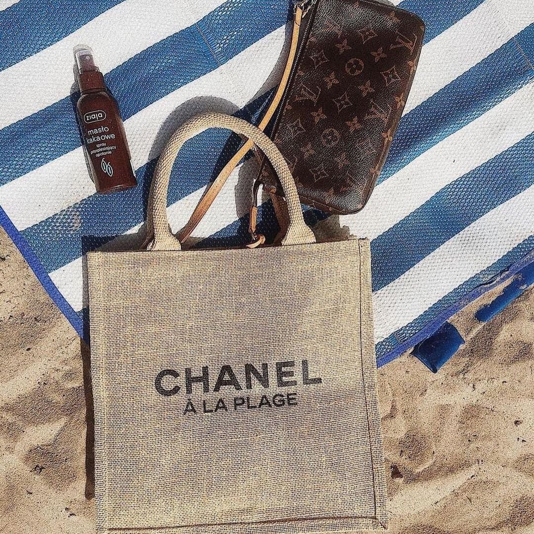 CHANEL, Bags, Chanel A La Plage Vip Gift Jute Beach Tote