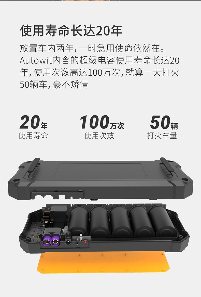 autowit F350(含便攜包)超級電容汽車啟動電源