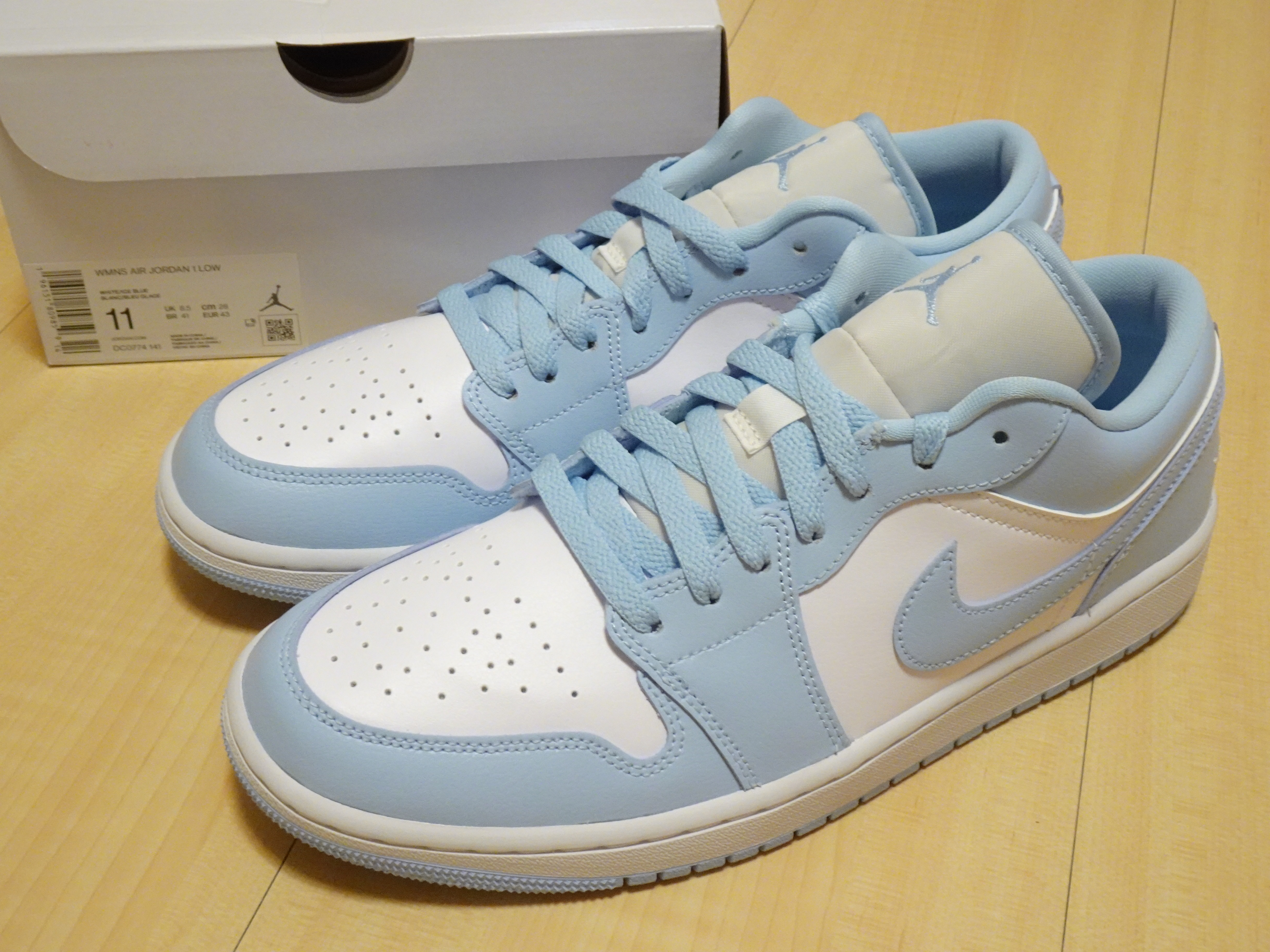 Nike Wmns Air Jordan 1 Low Aluminum 喬丹AJ1寶寶藍大學藍北卡