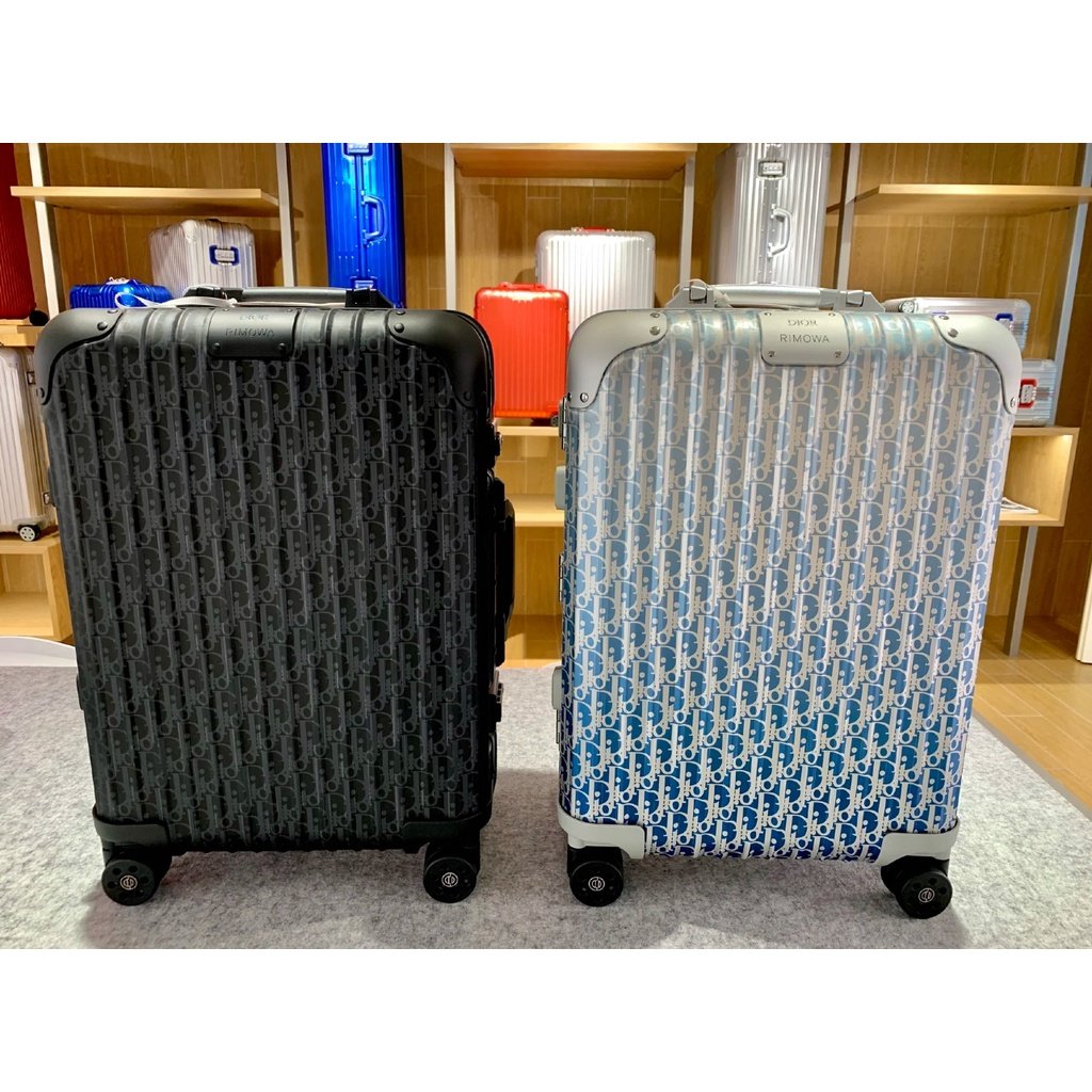 DIOR AND RIMOWA  聯名系列 霧面黑色/銀色/漸層藍色 登機箱 行李箱 1DRTR002YWZ_H31E