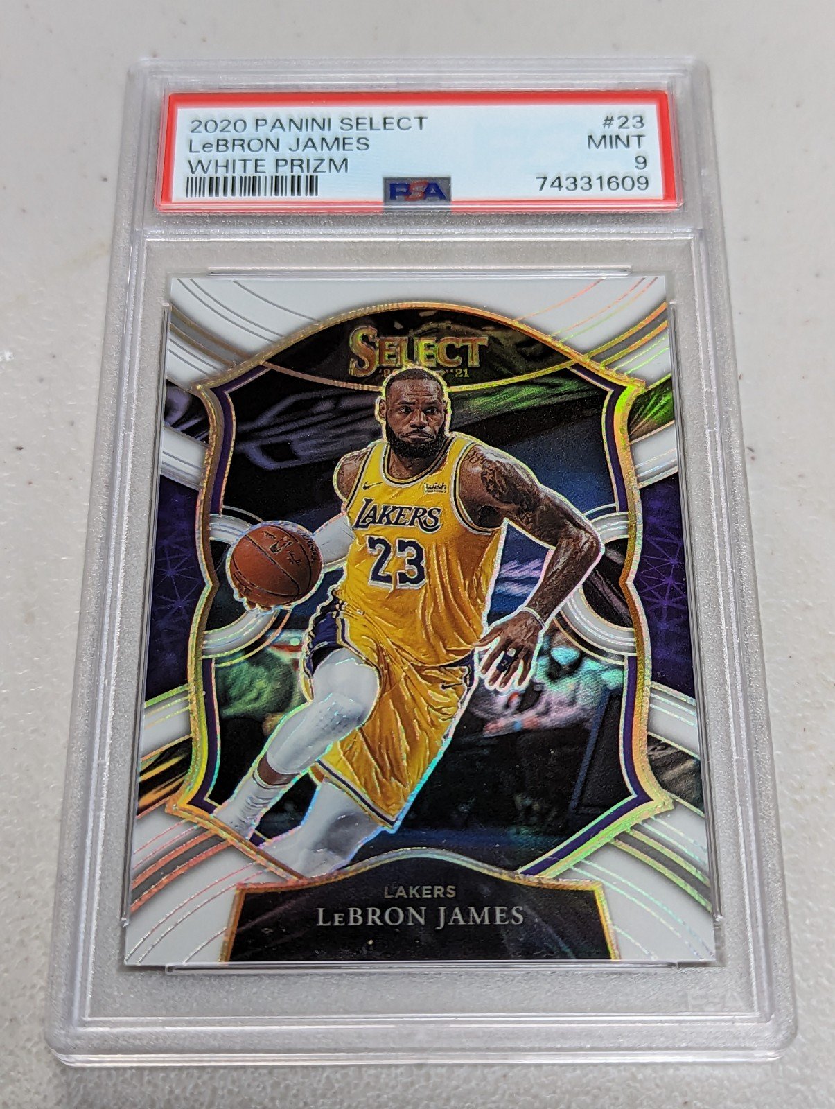 LeBron James 2020-21 PANINI SELECT BLUE, WHITE & PURPLE #23 LOS ANGELES  LAKERS!