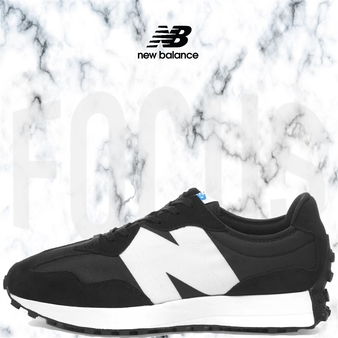 FOCUS】全新NEW BALANCE 327 黑白大N 麂皮復古慢跑鞋男女鞋MS327CPG