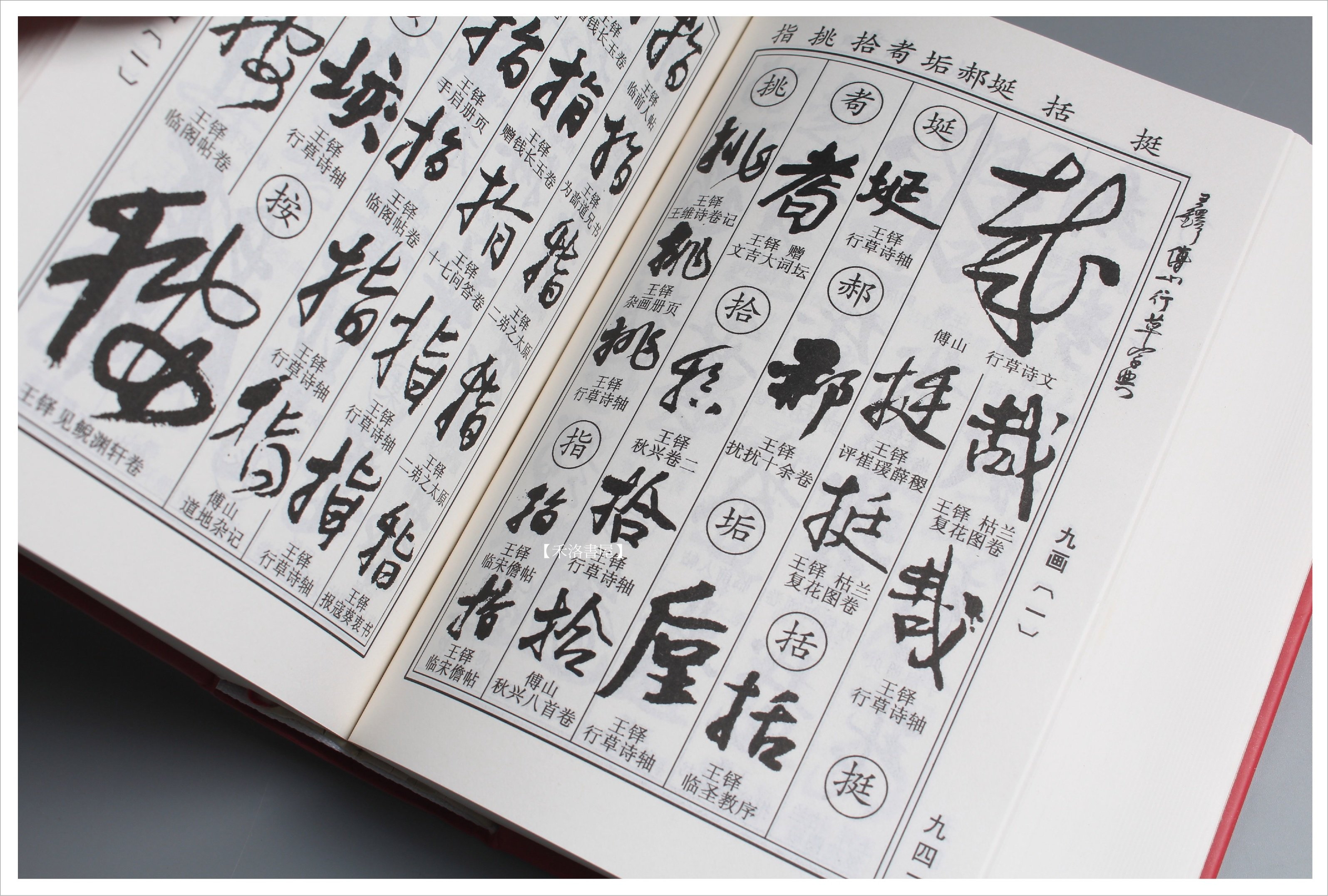 禾洛書屋】 王鐸傅山行草字典(吉林文史出版社)書法字典/行書字典/草書