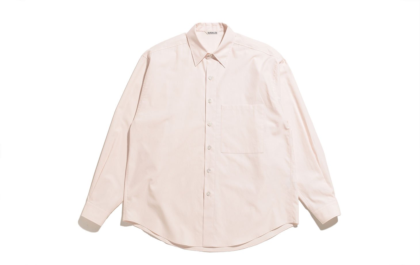 少穿20AW Auralee Washed Finx Twill Big Shirts-Light Pink 4號| Yahoo奇摩拍賣