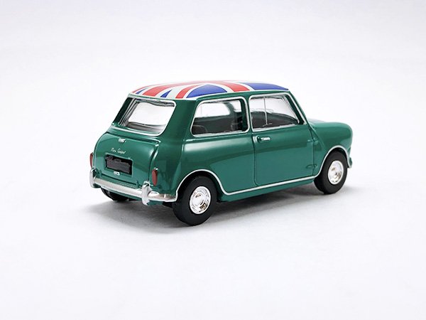 秉田屋】現貨Norev Mini Austin Morris Cooper S 1963 綠/英國旗1/64