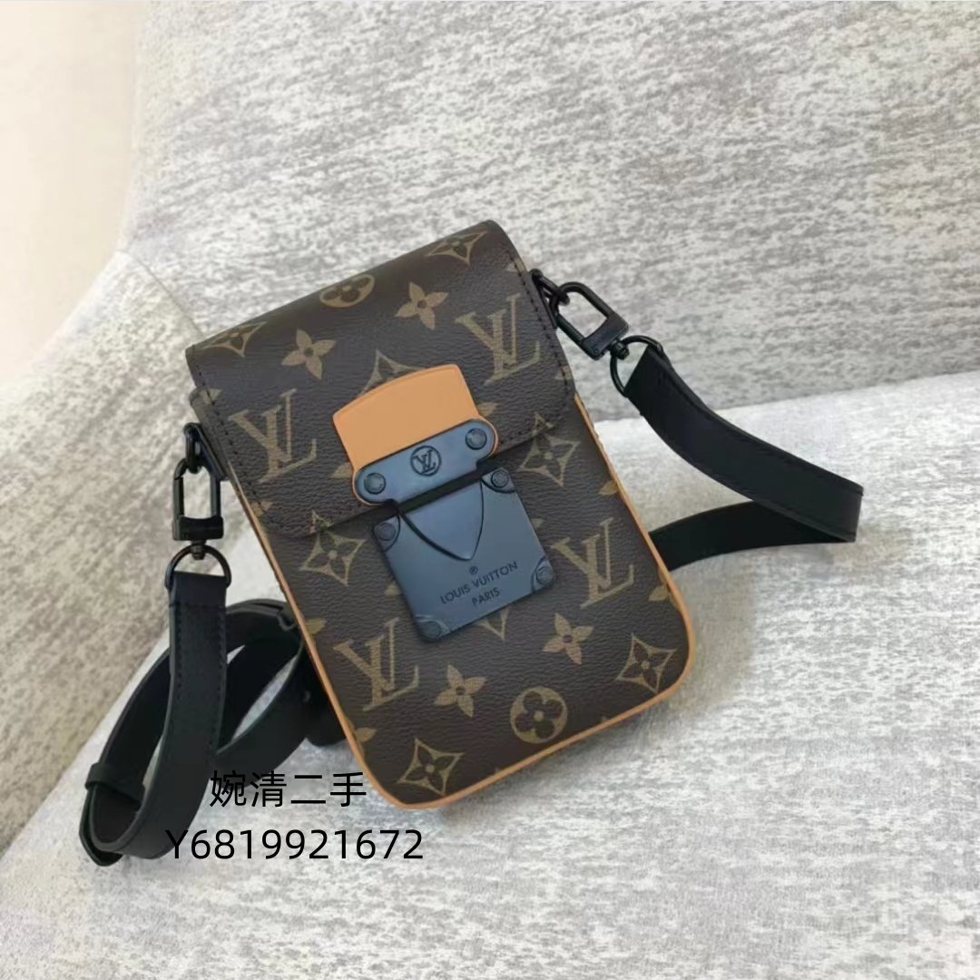 婉清二手 LV 路易威登 S-Lock 直式隨身錢包 手機包 斜背包 M82535 現貨