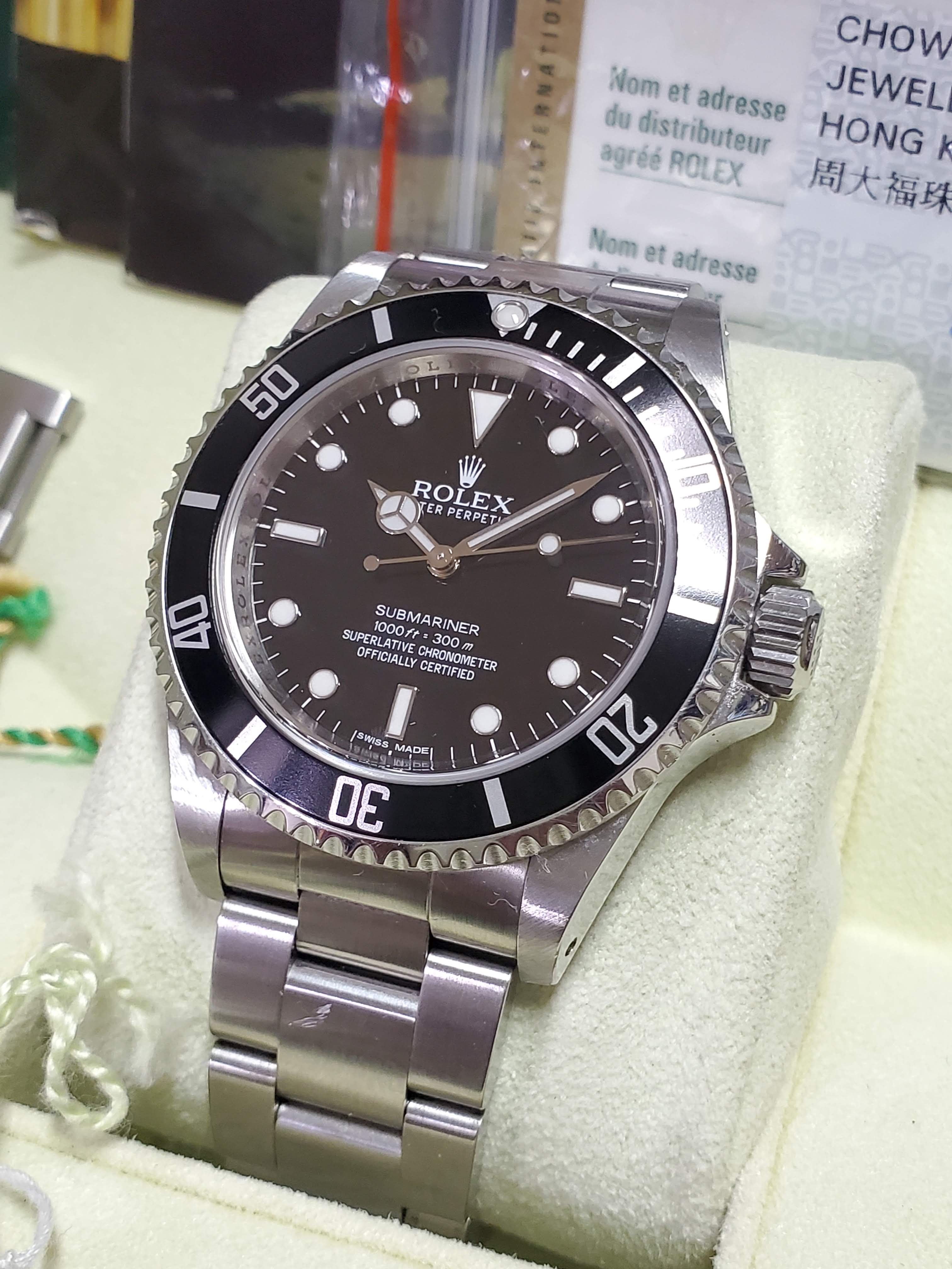 2011 ROLEX 勞力士 Submariner 14060M 黑水鬼 末代款 4行字 有防偽內圈 盒單齊全