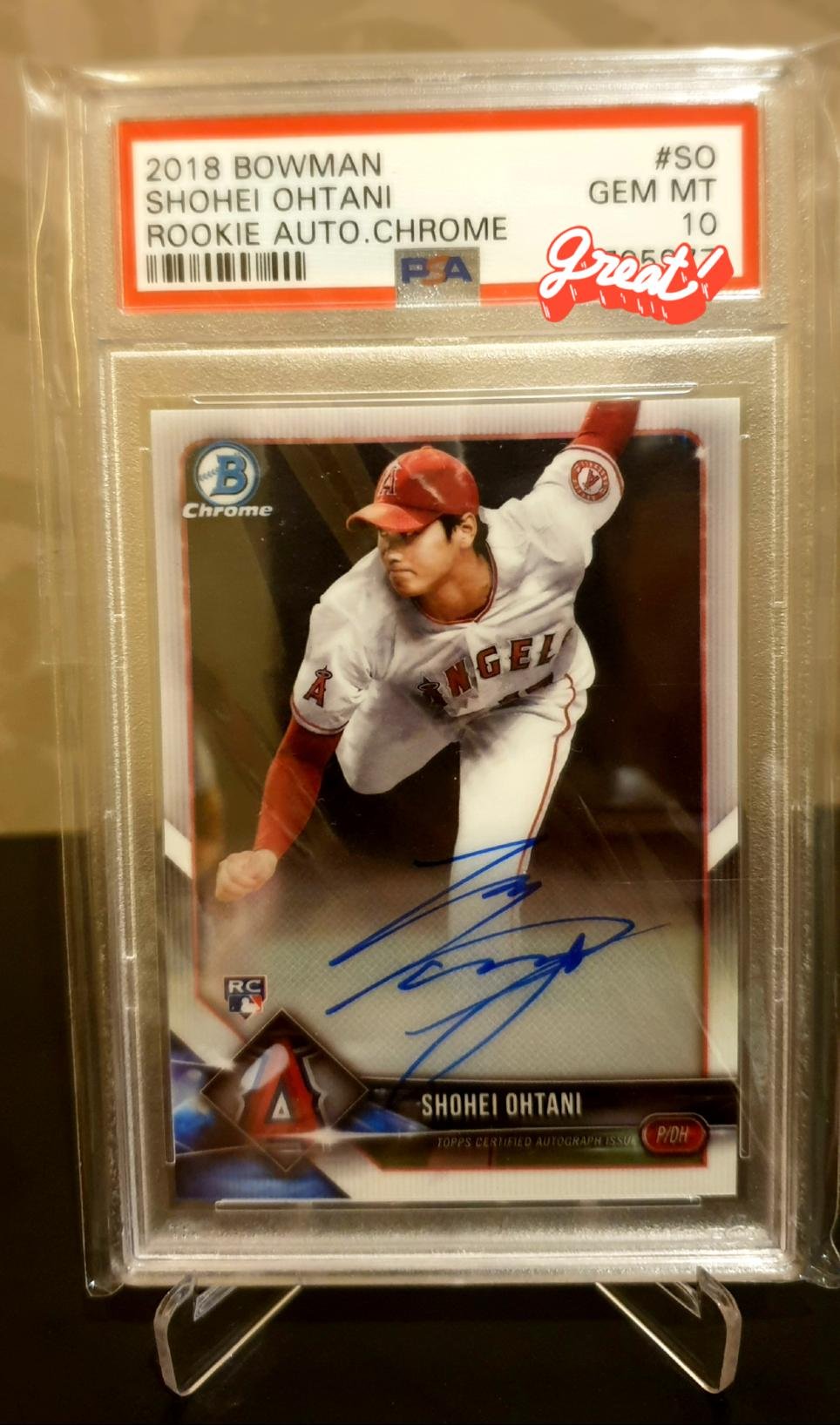 psa10 topps bowman chrome rc 大谷翔平 カード - スポーツ選手