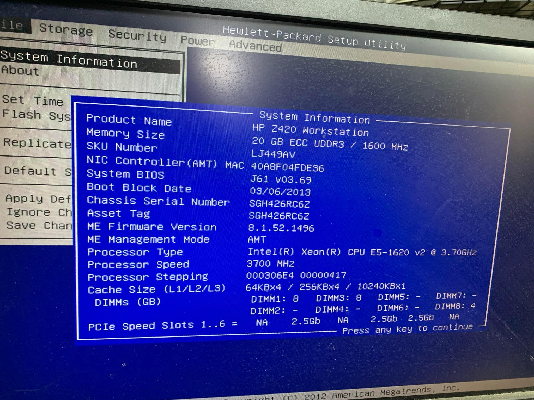 出售  HP  Z420  WORKSTATION 工作站 伺服器主機  只要2000元...    實機拍攝，物品狀況如照片