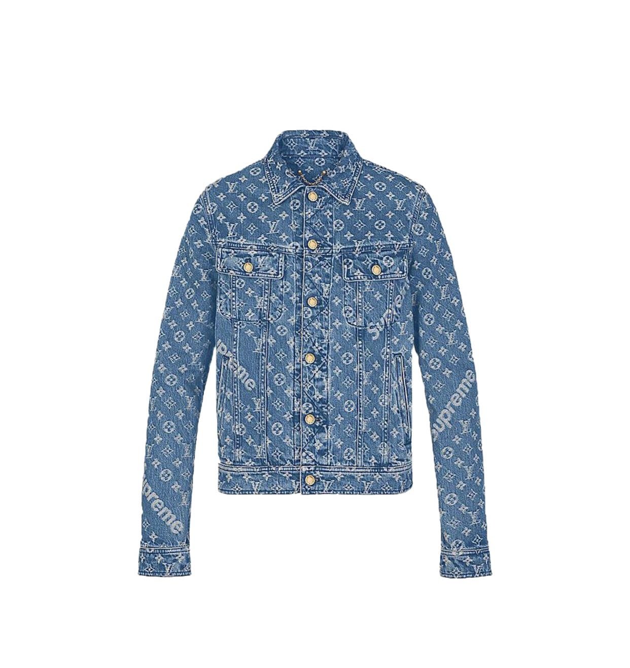 Sold at Auction: LOUIS VUITTON x SUPREME Jeansjacke JACQUARD