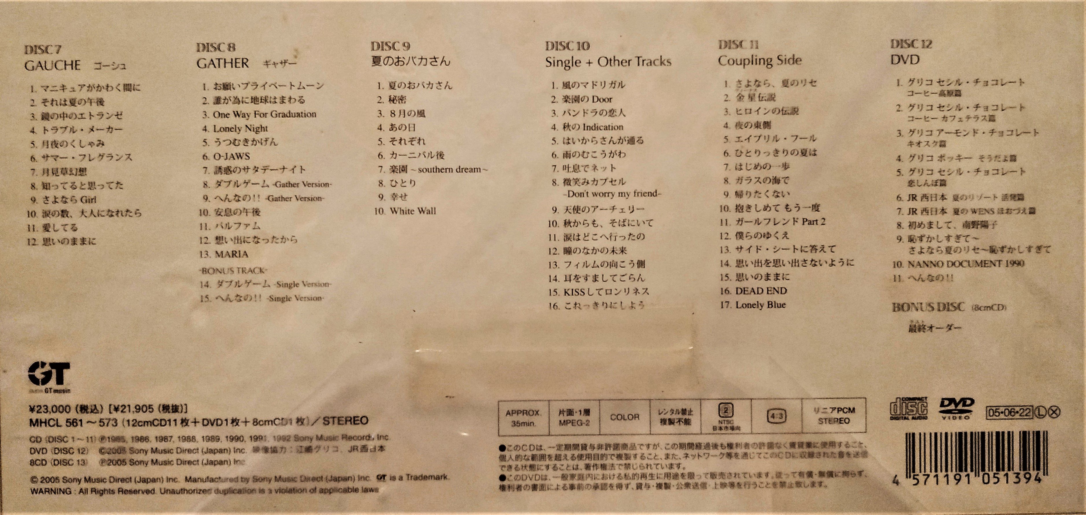 南野陽子 NANNO BOX NANNO SOUND TRACKS-