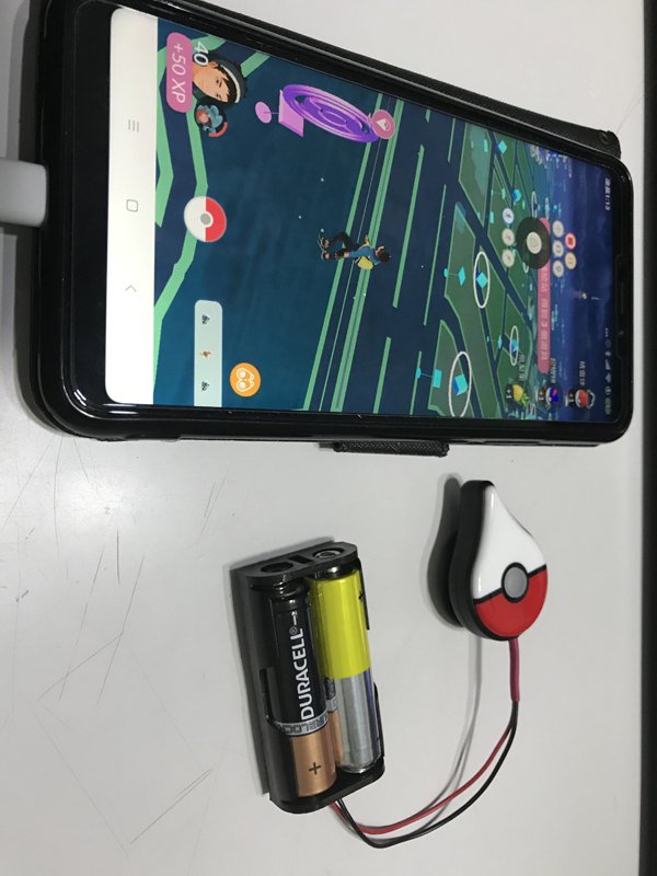 Pokemon Go Plus寶可夢自動抓捕手環已改裝成2顆aa三號電池電力可撐幾個月寶可夢手環改裝 Yahoo奇摩拍賣