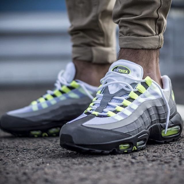 現貨- Nike Air Max 95 OG Neon 原版全氣墊螢光綠10.5 木村拓哉554970 