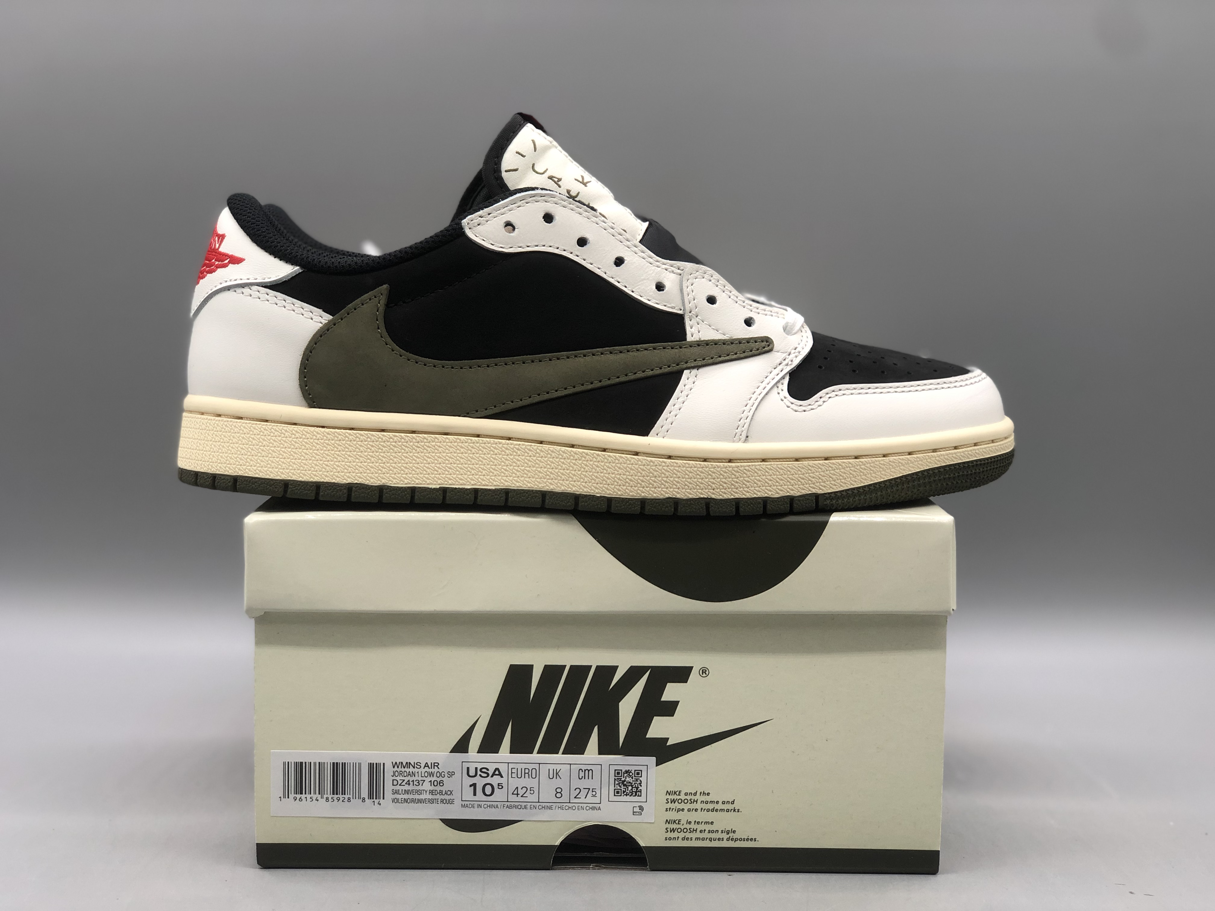 年度鞋王 WMNS AIR JORDAN 1 LOW OG SP OLIVE 白黑橄欖綠 DZ4137-106