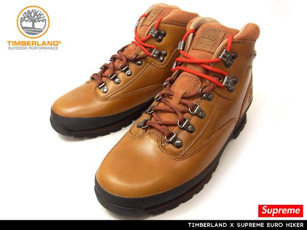 現貨】全新正品聯名限量鞋款Supreme x Timberland Euro Hiker Boots 黃