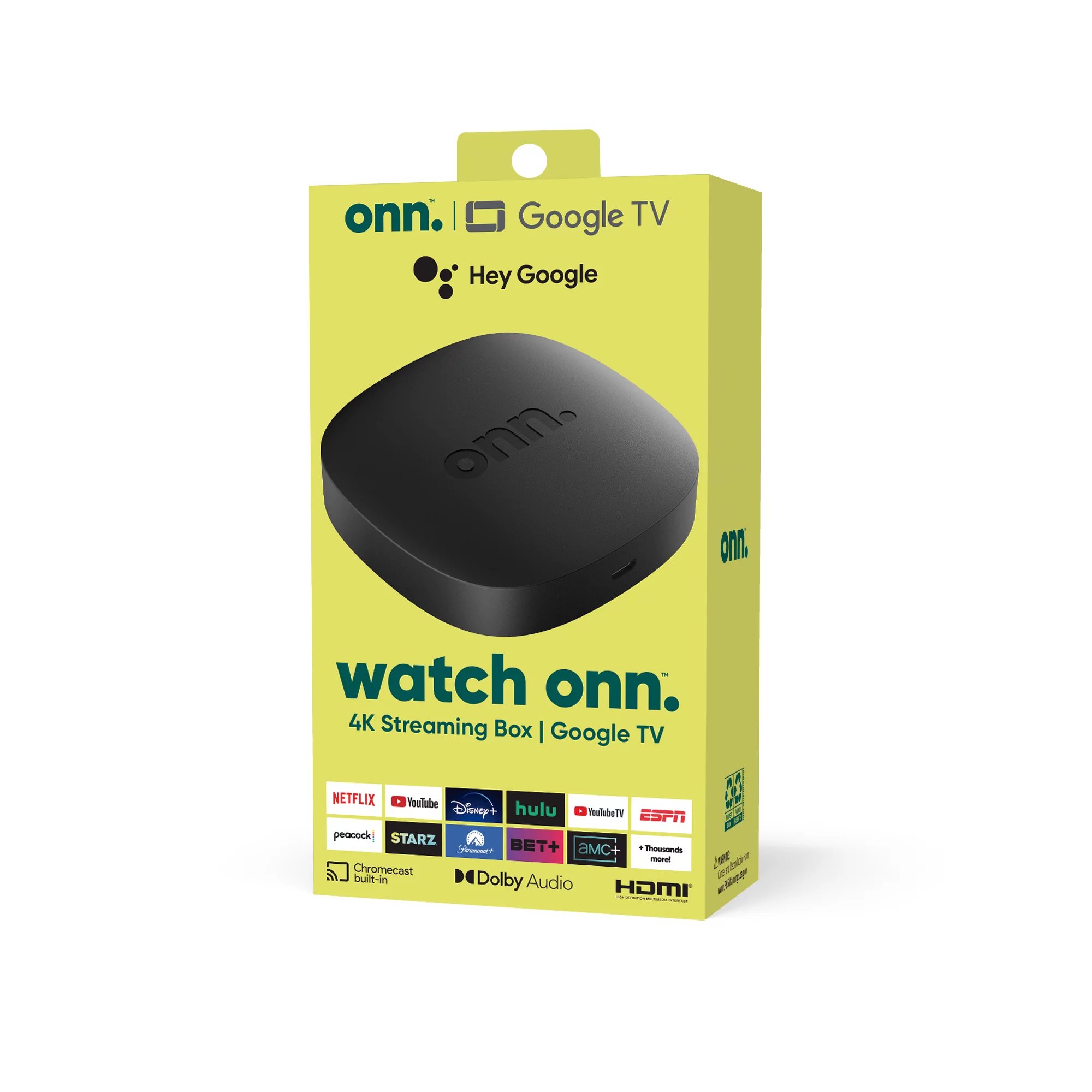 【竭力萊姆】全新 2023新版 美國原裝 onn Android TV 4K UHD 電視盒 Walmart