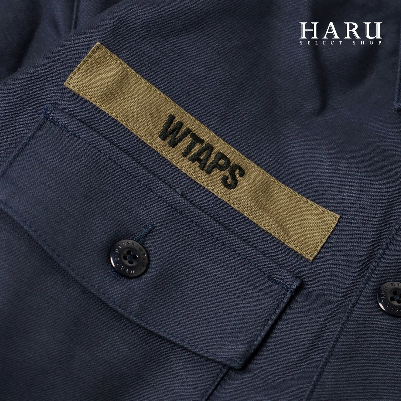 現貨☆HAru☆ WTAPS 20FW BUDS LS COTTON SATIN 深藍兩袋工裝工作襯衫