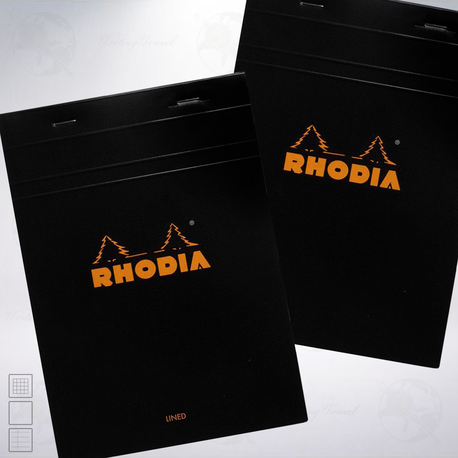法國 RHODIA Head-Stapled Notepad A5 上掀式筆記本: 黑色/Black