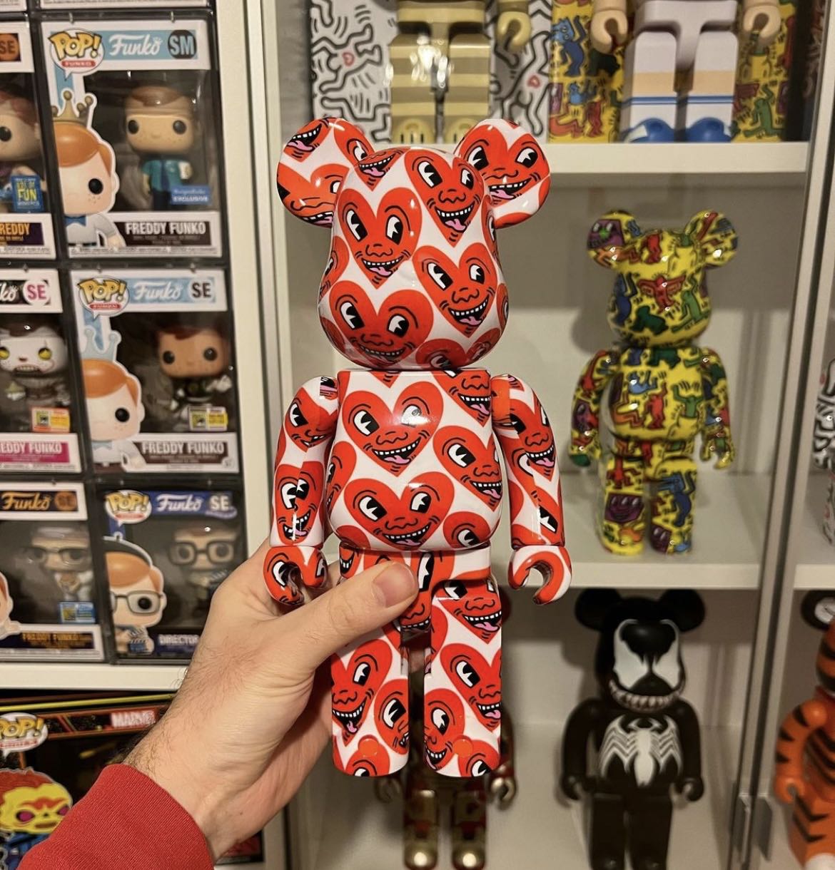 情人節禮物MEDICOM TOY 現貨KEITH HARING 愛心第六代BE@RBRICK 100% +