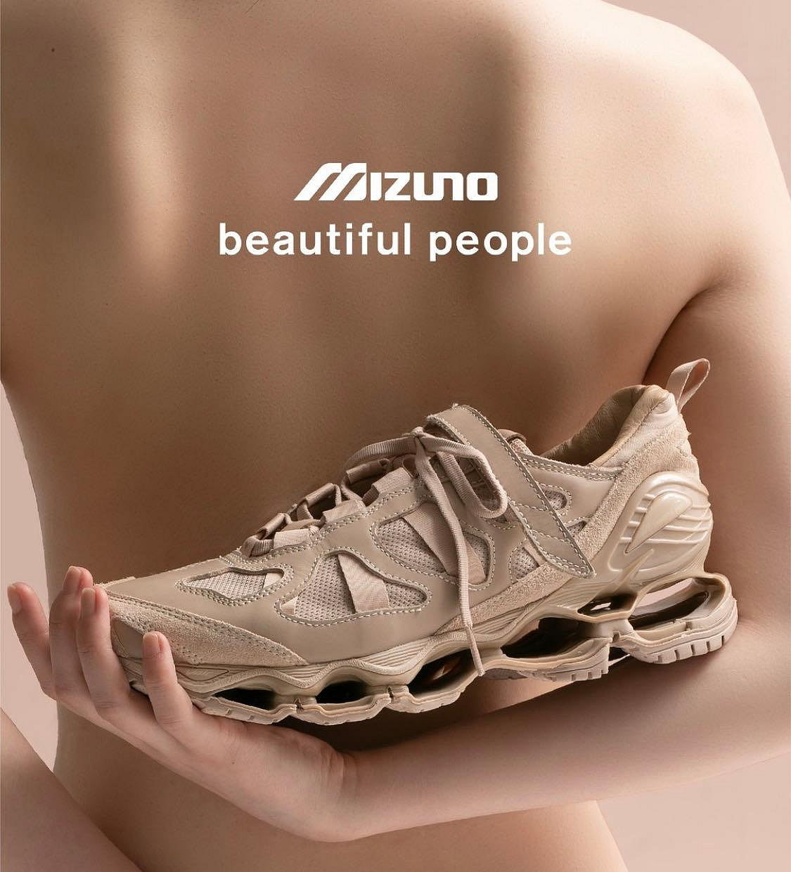 日本限定beautiful people x MIZUNO 聯名款7345711943。太陽選物社